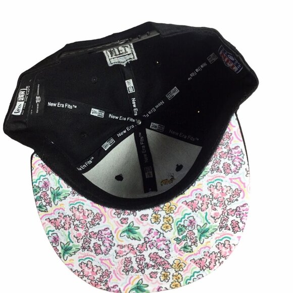 NFL Las Vegas Raiders New Era Fifty Black Floral Bee Embroidered NEW main image 8